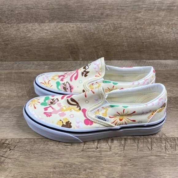 VANS Classic Slip On Get Outdoors Classic White Canvas Shoes Womens 6 NEW - Picture 4 of 9